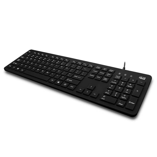 Adesso Antimicrobial Waterproof Desktop Keyboard | AKB-235UB