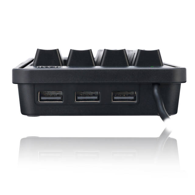 Adesso 19-Key Mechanical Keypad with 3-Port USB Hub | AKB-600HB