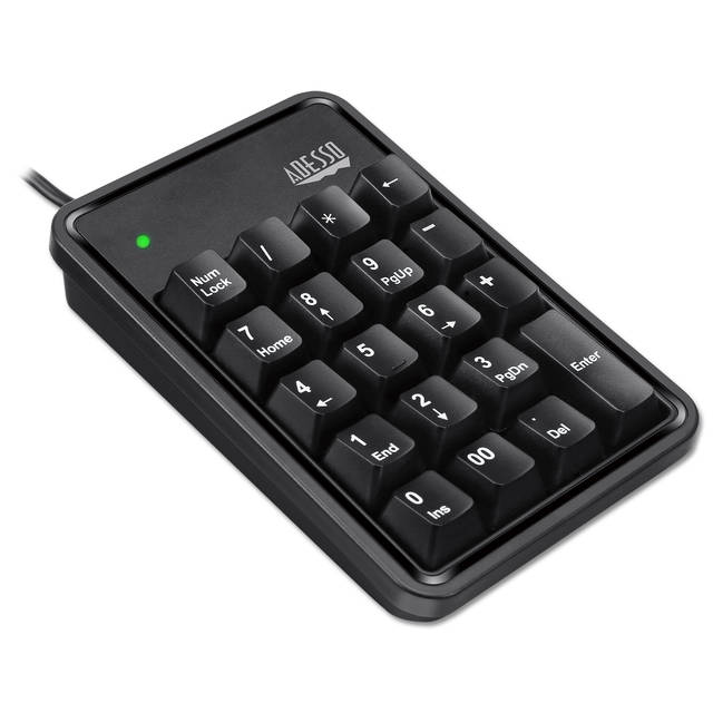 Adesso 19-Key Mechanical Keypad with 3-Port USB Hub | AKB-600HB