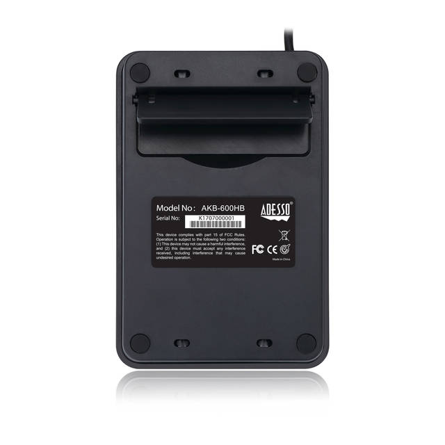 Adesso 19-Key Mechanical Keypad with 3-Port USB Hub | AKB-600HB