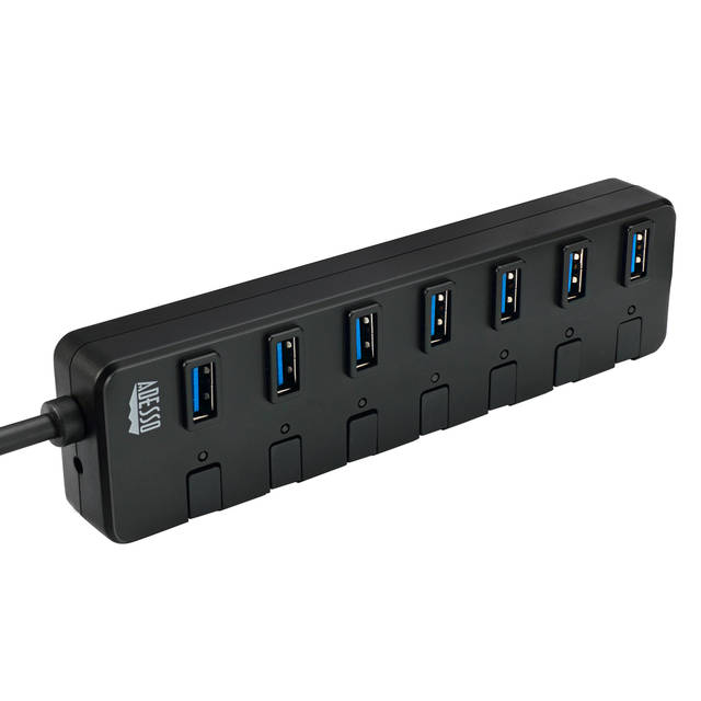 Adesso 7-ports USB 3.0 Hub with 5V2A Power Adaptor | AUH-3070P