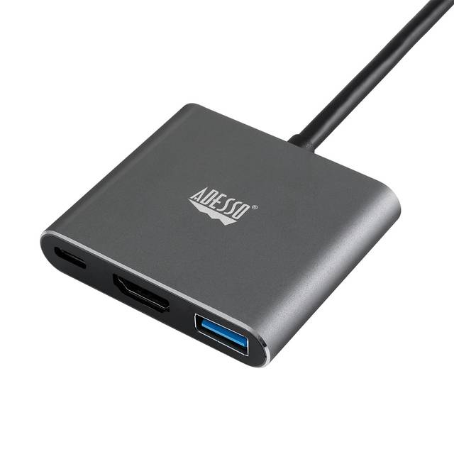 Adesso 3-IN-1 USB-C Multi-Port Docking Station (TAA Compliant) | AUH-4010