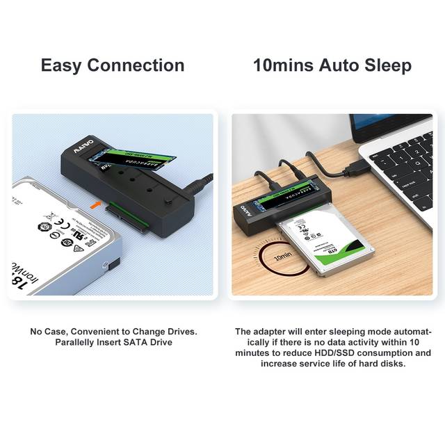 MAIWO K10635N type C 10Gbps to Dual Bay HDD/NVMe M2 SSD Clone Converter for 2.5inch and 3.5 inch SATA | K10635N