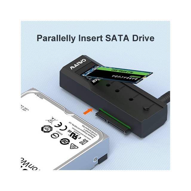 MAIWO K10635N type C 10Gbps to Dual Bay HDD/NVMe M2 SSD Clone Converter for 2.5inch and 3.5 inch SATA | K10635N