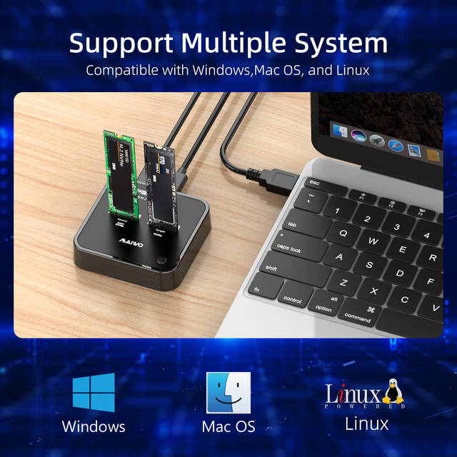 MAIWO K3016P2 USB3.2 Gen2x1 Type-C to AHCI/M.2 NVMe with Clone duplicator | K3016P2