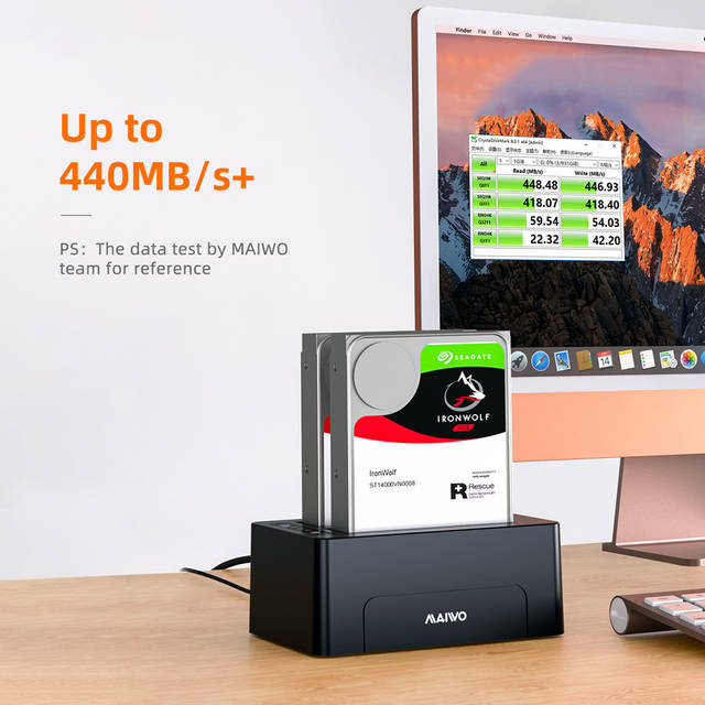 MAIWO K3082 2 Bays Docking Station for 2.5 inch/3.5 inch SATA HDD/SSD | K3082