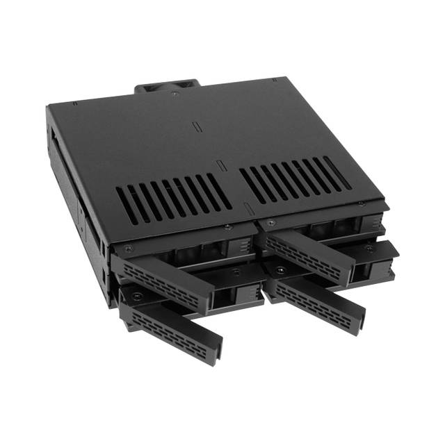 Icy Dock ExpressCage MB324SP-B Drive Enclosure for 5.25" - Serial ATA/600 Host Interface Internal - Black | MB324SP-B