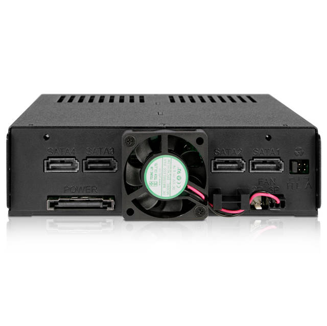 Icy Dock ExpressCage MB324SP-B Drive Enclosure for 5.25" - Serial ATA/600 Host Interface Internal - Black | MB324SP-B