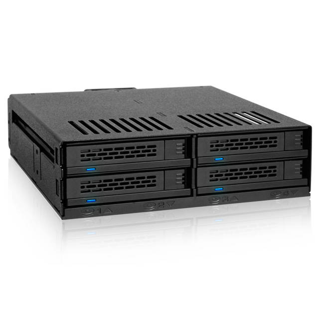 Icy Dock ExpressCage MB324SP-B Drive Enclosure for 5.25" - Serial ATA/600 Host Interface Internal - Black | MB324SP-B