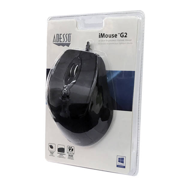 Adesso iMouse G2 - Ergonomic Optical Mouse | IMOUSE G2