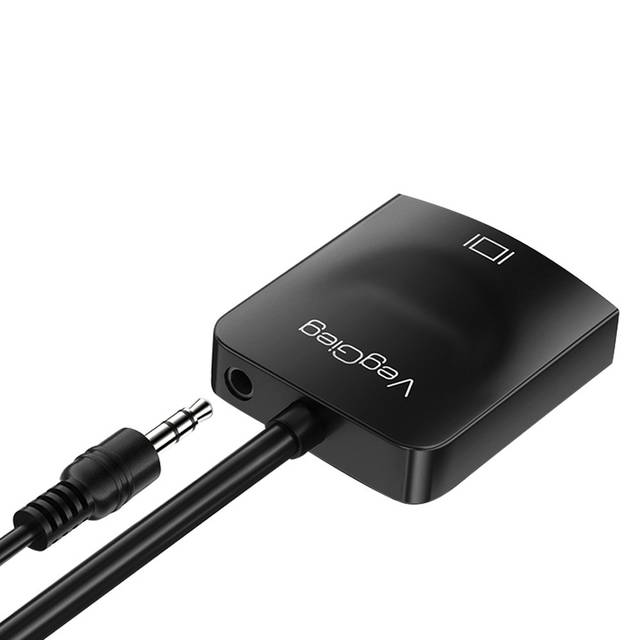 VegGieg V-Z902 HDMI to VGA, Gold-Plated HDMI to VGA Adapter (Male to Female) for Computer, Desktop, Laptop, PC, Monitor, Projector, HDTV, Chromebook, Raspberry Pi, Roku, Xbox and More - Black | V-Z902